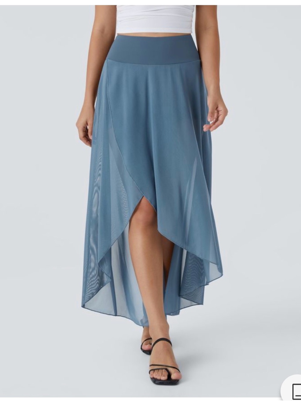 Halara Breezeful 2 in 1 Split Mesh Maxi Skirt